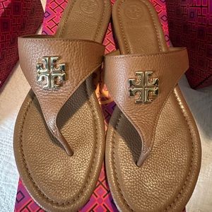 Tory Burch Jolie flat thong tumbled leather